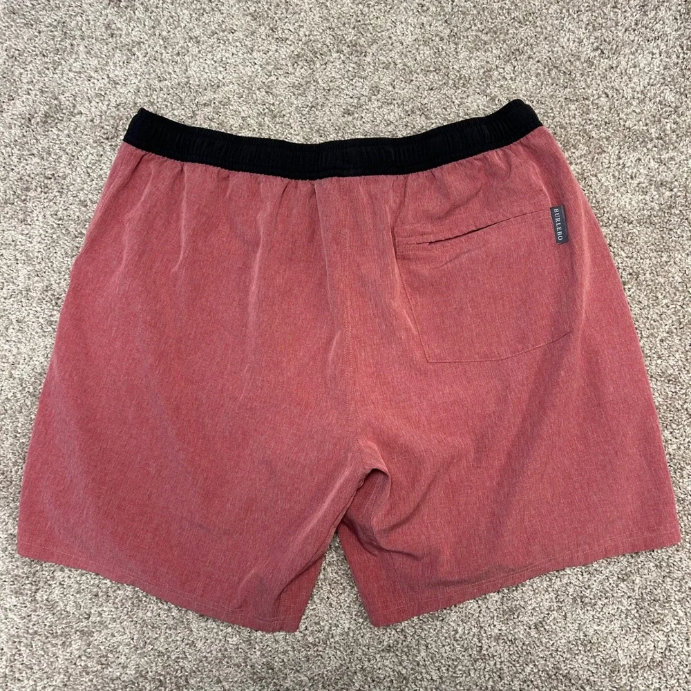 Burlebo Performance Shorts Mens XL Heather Red Hybrid Lined Active Gorpcore